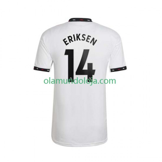Camisola Manchester United Christian Eriksen 14 Homem Equipamento Segundo 2022-2023 Manga Curta